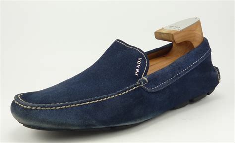 bluen sude prada moccasins|Men's Loafers .